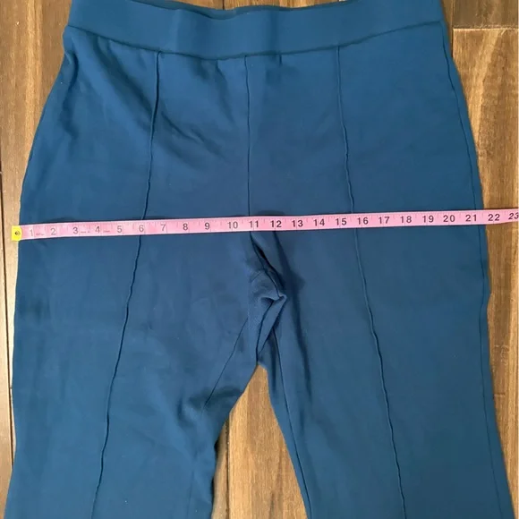 Philosophy Plus Sz XL Vibrant Blue Elastic Stretch Waist Capri Gaucho Pants - Picture 4 of 8